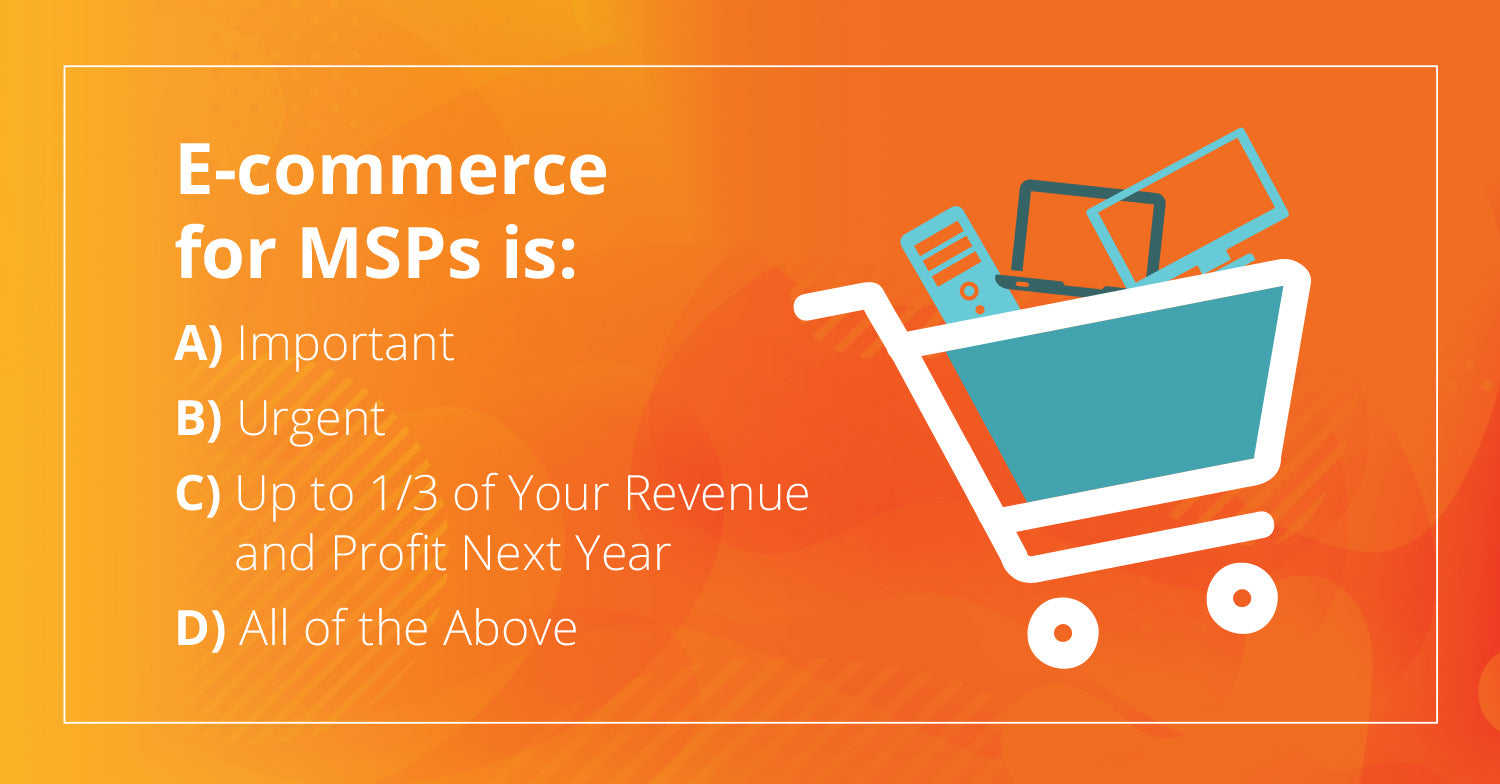 Shopping cart with technology products inside