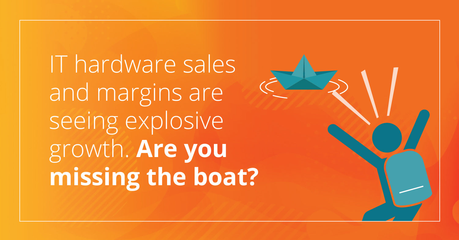 A person icon waving a boat icon down because they missed the boat with a text overlay that says, 