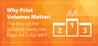 Why Print Volumes Matter: The Rise of the $1000/5 Cents Per Page A4 Color MFP