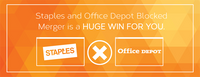 If you are an imaging technology dealer, then the Staples and Office Depot blocked merger is a HUGE WIN FOR YOU.